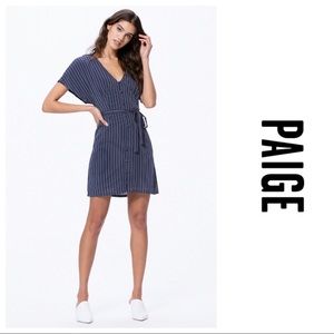 Paige Cherelle Dress Rich Navy Paradise Stripe Sml